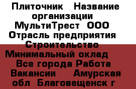 Плиточник › Название организации ­ МультиТрест, ООО › Отрасль предприятия ­ Строительство › Минимальный оклад ­ 1 - Все города Работа » Вакансии   . Амурская обл.,Благовещенск г.